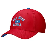 Casquette Nike Ole Miss Rebels Rise Flex rouge pour homme