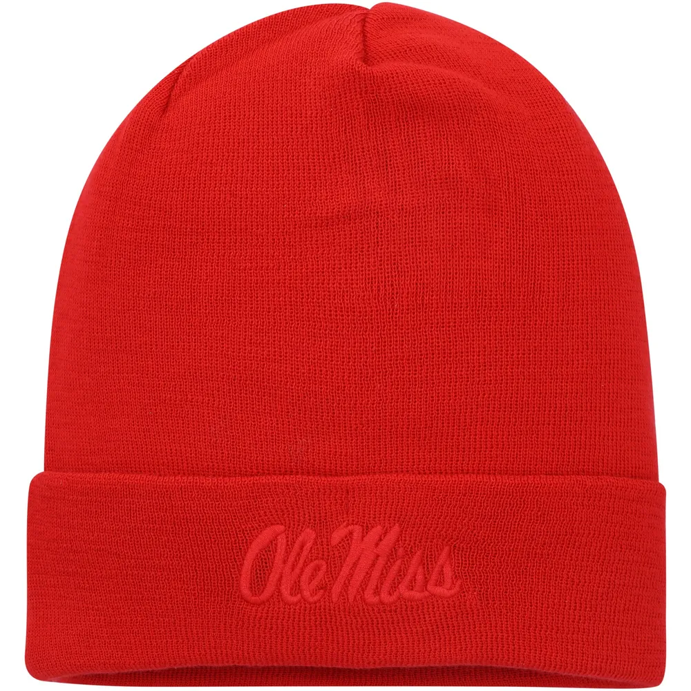 Bonnet en tricot à revers ton sur ton Nike Ole Miss Rebels pour homme, rouge