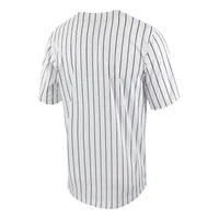 Men's Nike White/Black Army Black Knights Pinstripe Replica Full-Button Baseball Jersey