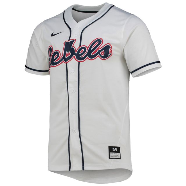 Maillot de baseball réplique Ole Miss Rebels Nike blanc pour homme