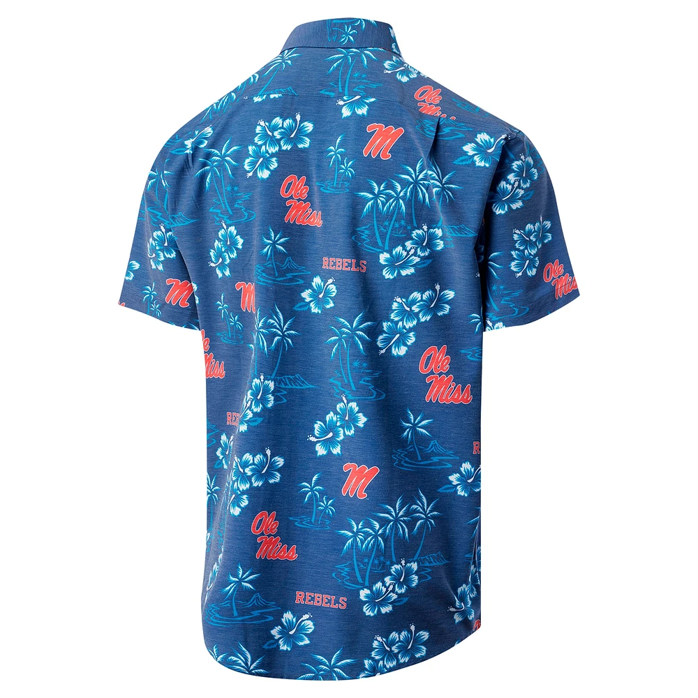 Chemise boutonnée classique Reyn Spooner bleu marine Ole Miss Rebels pour hommes