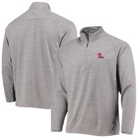 Men's Tommy Bahama Charcoal Ole Miss Rebels Play Action Raglan Half-Zip Jacket