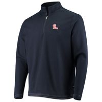 Men's Tommy Bahama Navy Ole Miss Rebels Emfielder 2.0 IslandZone Quarter-Zip Jacket