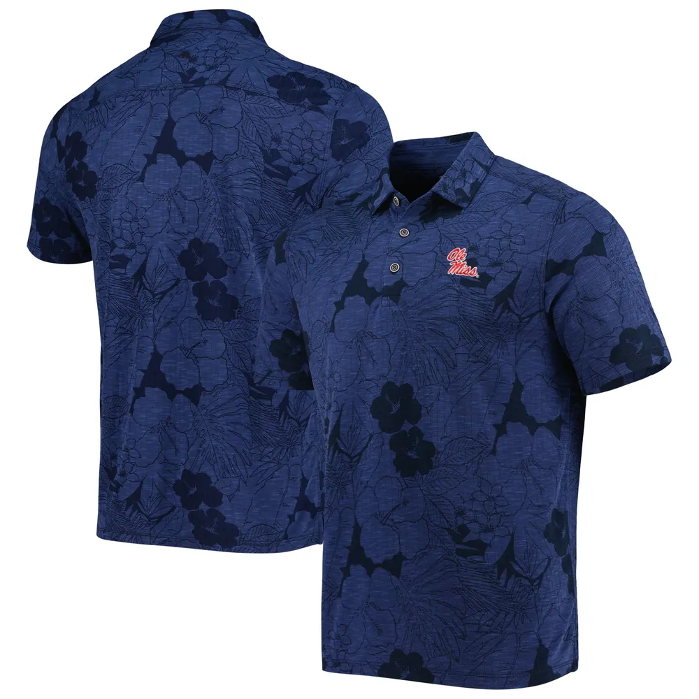 Polo Tommy Bahama Navy Ole Miss Rebels Miramar Blooms pour homme