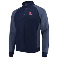 Tommy Bahama Navy Ole Miss Rebels Sport Scrimmage Snap Mock Neck Raglan Button-Up Jacket