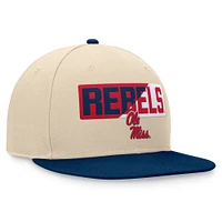 Men's Top of the World Khaki Ole Miss Rebels Goalaso Snapback Hat