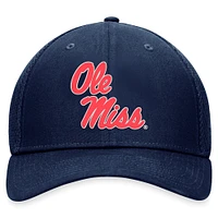 Casquette Top of the World Navy Ole Miss Rebels Spacer Flex pour hommes