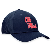 Casquette Top of the World Navy Ole Miss Rebels Spacer Flex pour hommes