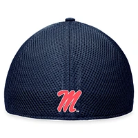 Casquette Top of the World Navy Ole Miss Rebels Spacer Flex pour hommes