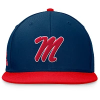 Men's Top of the World Red/Navy Ole Miss Rebels Rally Two-Tone Fitted Hat