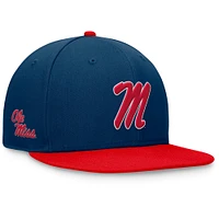 Men's Top of the World Red/Navy Ole Miss Rebels Rally Two-Tone Fitted Hat