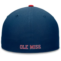 Men's Top of the World Red/Navy Ole Miss Rebels Rally Two-Tone Fitted Hat