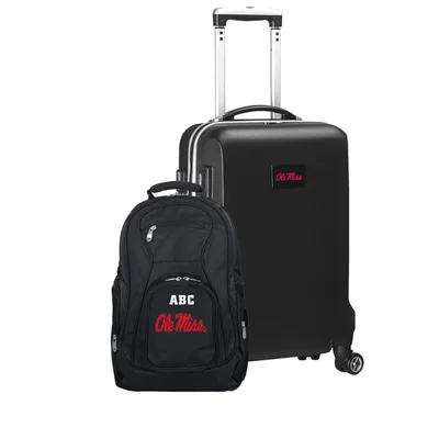 Ole Miss Rebels MOJO Personalized Deluxe 2-Piece Backpack & Carry-On Set