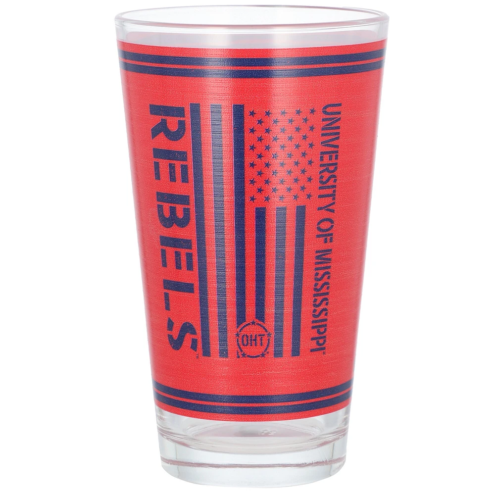 Ole Miss Rebelles 16oz. Verre à pinte d’appréciation militaire OHT