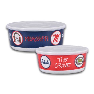 Ole Miss Rebels 2-Pack Container Bowl Set