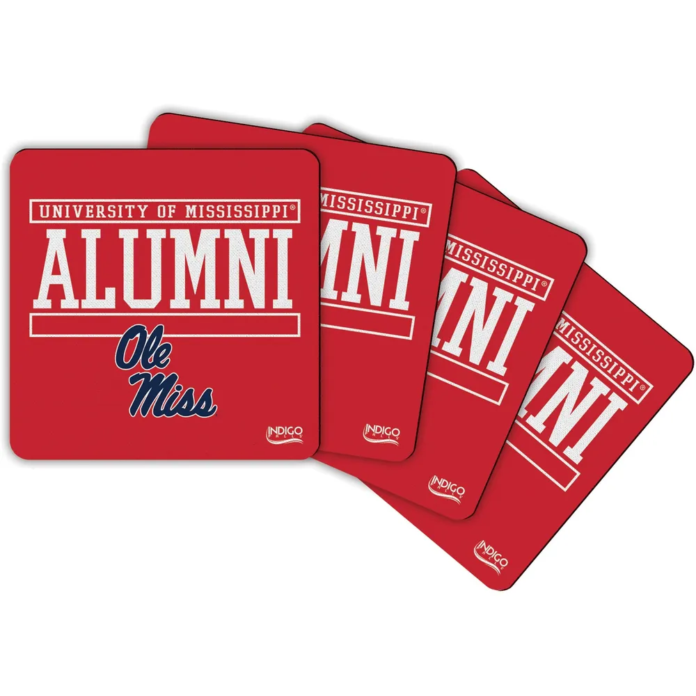 Ensemble de 4 sous-verres en néoprène Ole Miss Rebels Alumni