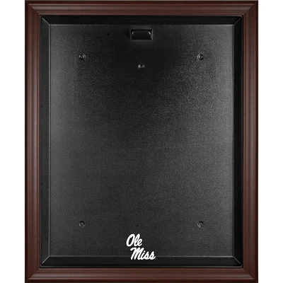 Ole Miss Rebels Brown Framed Logo Jersey Display Case