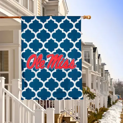 Ole Miss Rebels Double-Sided 28" x 40" Quatrefoil Fashion House Flag