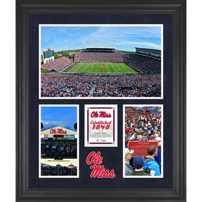 Ole Miss Rebels Fanatics Authentic Vaught-Hemingway Stadium Framed 20" x 24" 3-Opening Collage