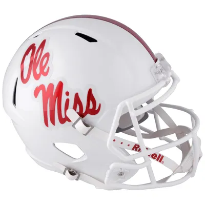 Riddell Ole Miss Rebels Revolution Speed Alternate White Full-Size Replica Football Helmet