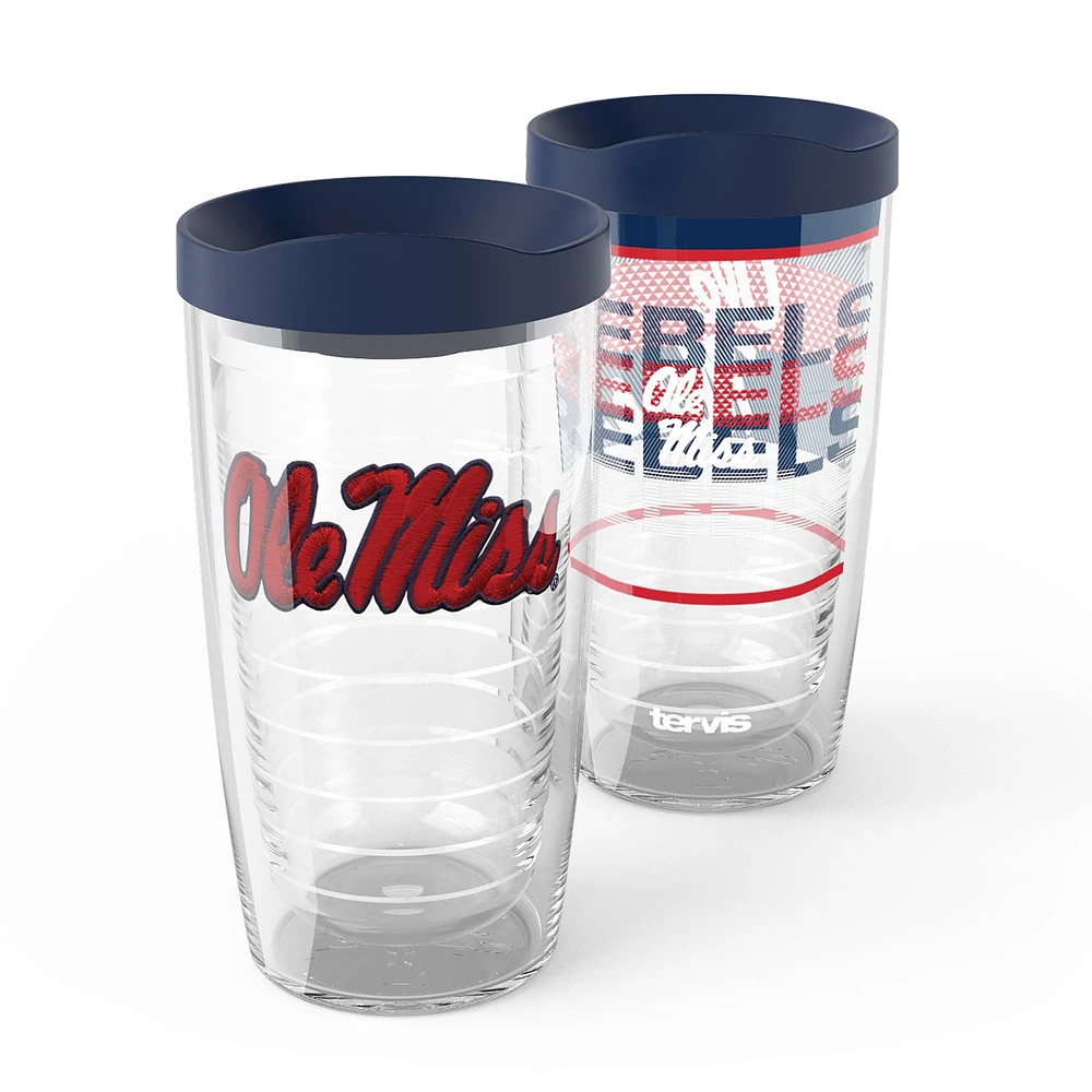 Tervis Ole Miss Rebels 2-Pack 16oz. Ensemble de gobelets concurrents et emblèmes