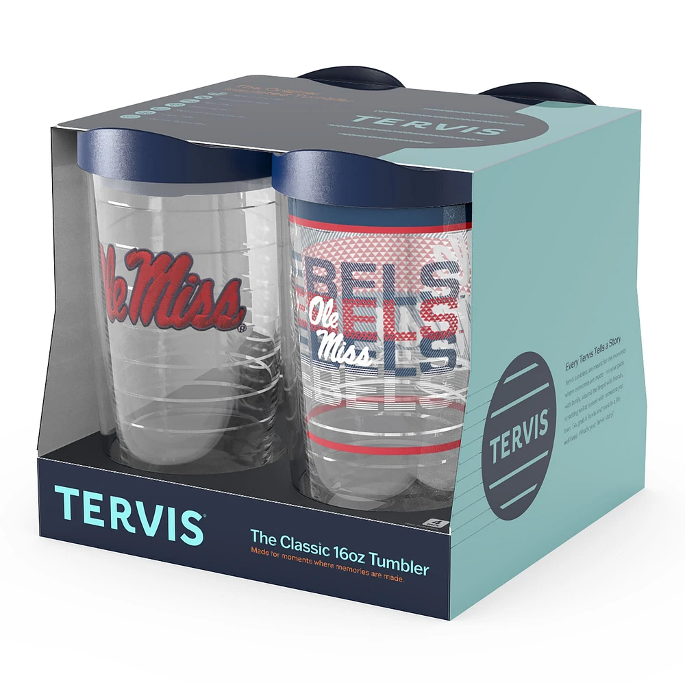 Tervis Ole Miss Rebels paquet de quatre 16oz. Ensemble de gobelets classiques