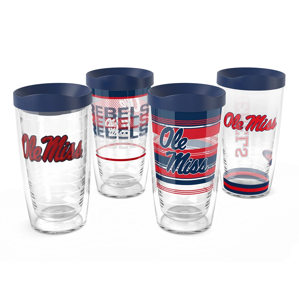 Tervis Ole Miss Rebels paquet de quatre 16oz. Ensemble de gobelets classiques