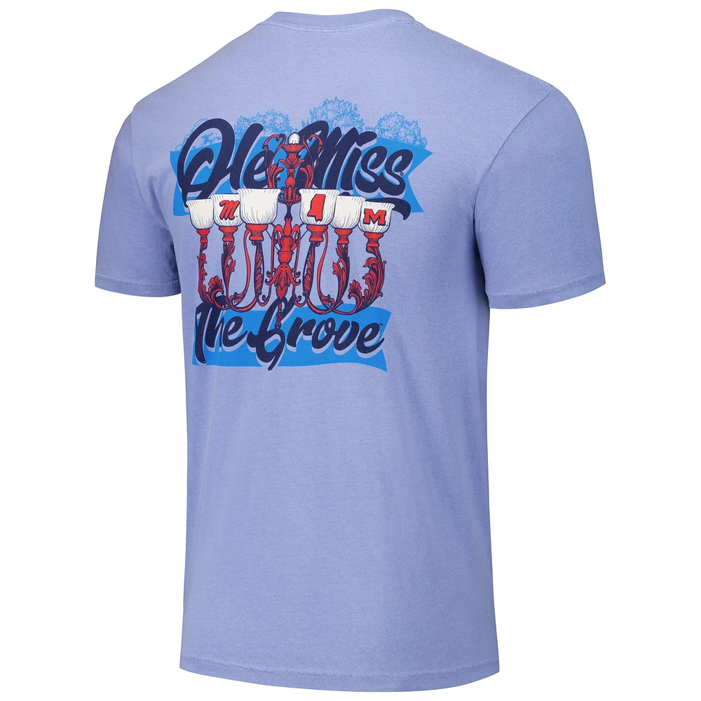 Unisex Light Blue Ole Miss Rebels Hyper Local Chandelier Script T-Shirt