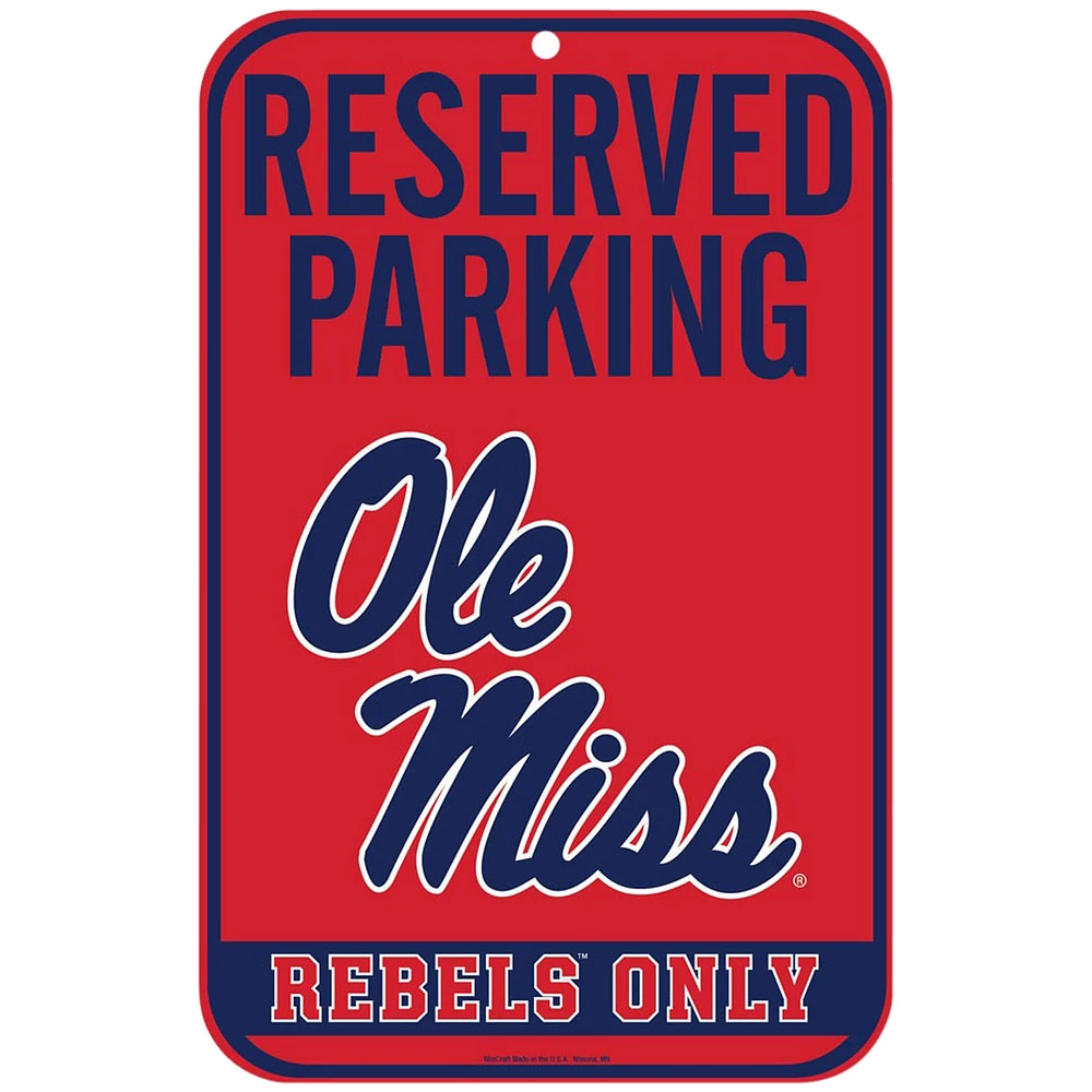 Panneau en plastique WinCraft Ole Miss Rebels 11"x 17"