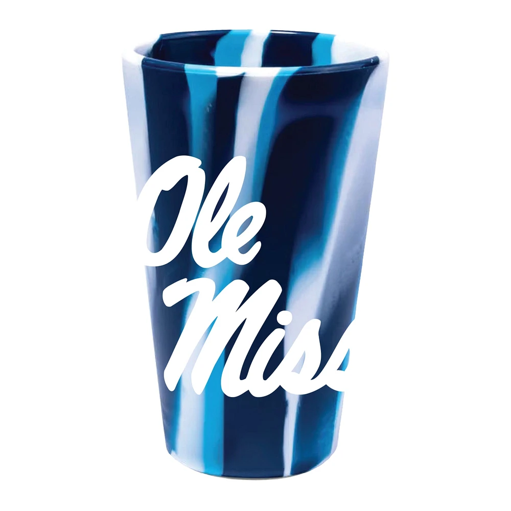 Verre à bière tendance en silicone WinCraft Ole Miss Rebels de 16 oz