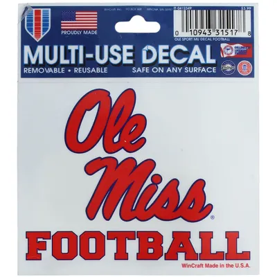 Ole Miss Rebels WinCraft 3" x 4" Football Multi-Use Decal