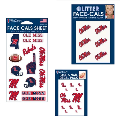 Ensemble de tatouages ​​sans eau WinCraft Ole Miss Rebels 4" x 7"