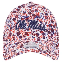 Casquette ajustable blanche Ole Miss Rebels Blooming 9TWENTY pour femme de New Era