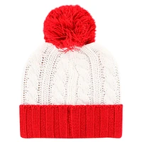 Women's '47 White Ole Miss Rebels Fireside Cuffed Knit Hat with Pom