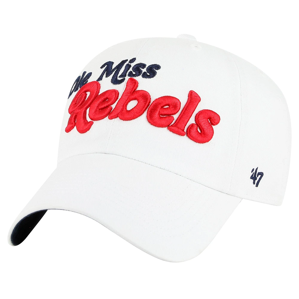 Women's '47 White Ole Miss Rebels Pensacola Clean Up Adjustable Hat