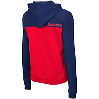 Women's Colosseum Navy/Red Ole Miss Rebels Aidan Lightweight Half-Zip Hoodie