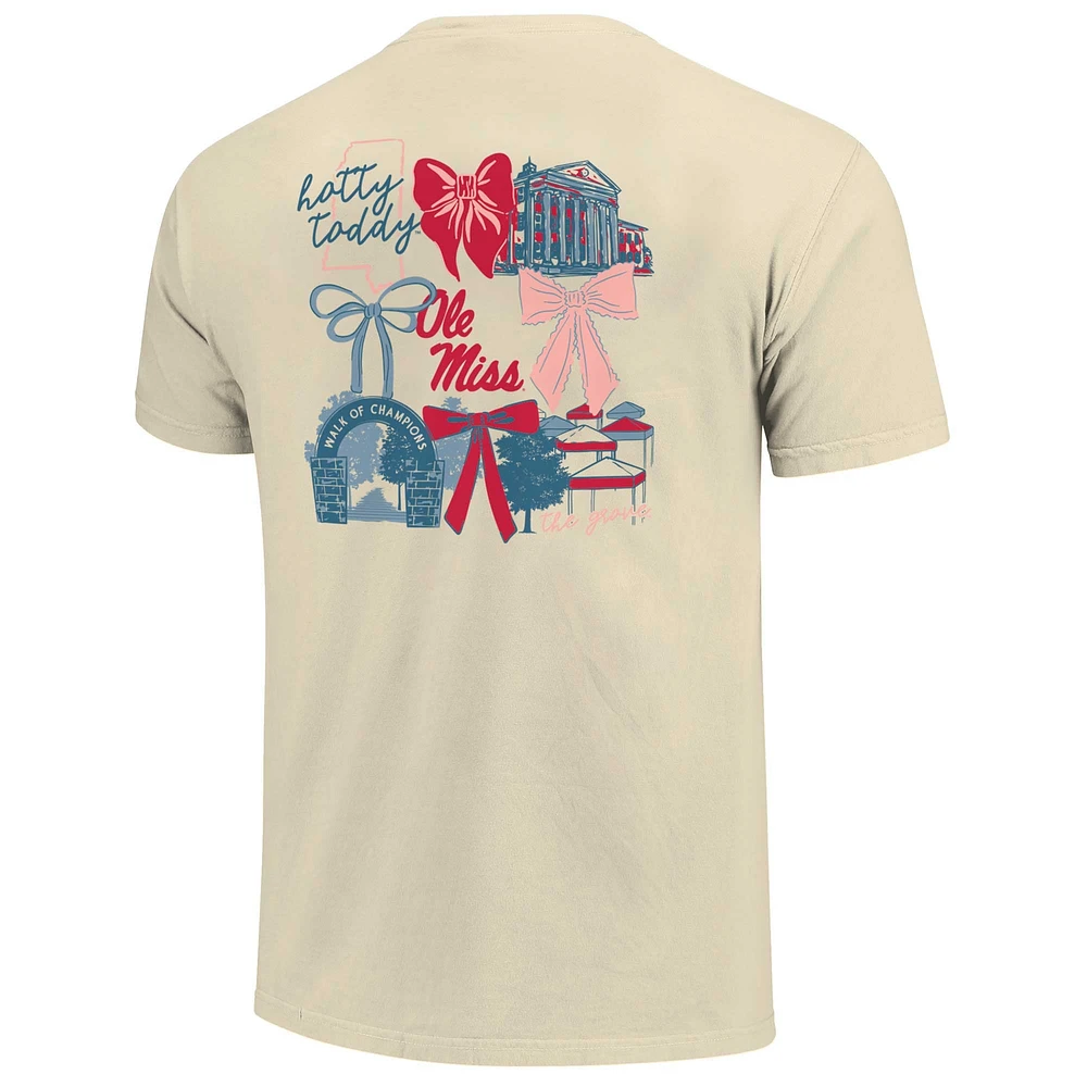 Women's Comfort Colors Natural Ole Miss Rebels Coquette T-Shirt