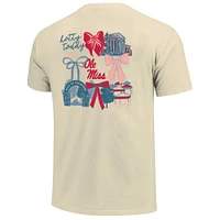 Women's Comfort Colors Natural Ole Miss Rebels Coquette T-Shirt