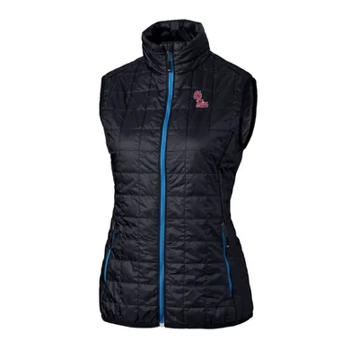 Ole Miss Rebels Cutter & Buck Women's Eco Full-Zip Puffer Vest - Navy