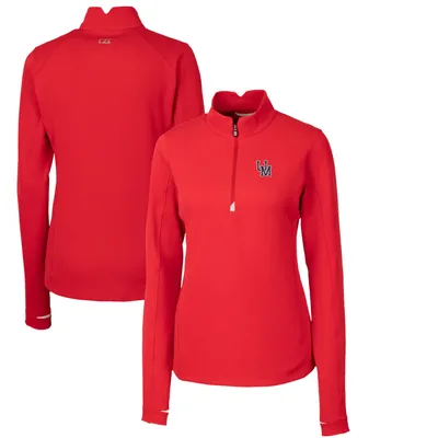 Ole Miss Rebels Cutter & Buck Women's Traverse Stretch Quarter-Zip Pullover Top