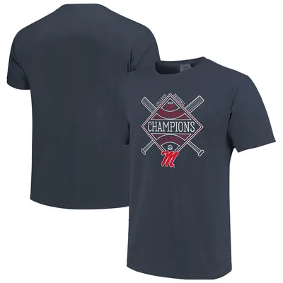 Ole Miss Rebels Women's 2022 NCAA Men's Baseball College World Series Champions T-Shirt - Navy