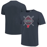 T-shirt pour femme bleu marine Ole Miss Rebels 2022 NCAA Baseball College World Series Champions homme