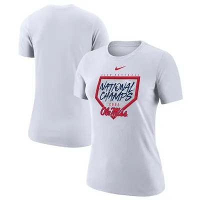 Ole Miss Rebels Nike Women's 2022 NCAA Men's Baseball College World Series Champions T-Shirt - White