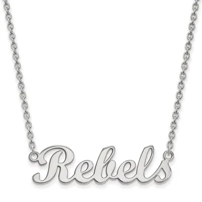 Ole Miss Rebels Women's Silver Script Necklace