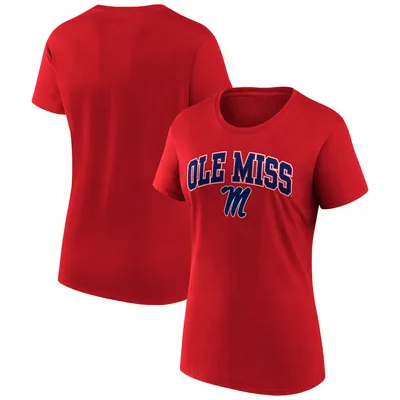 Ole Miss Rebels Fanatics Branded Women's Basic Arch Campus Scoop Neck T-Shirt - Red
