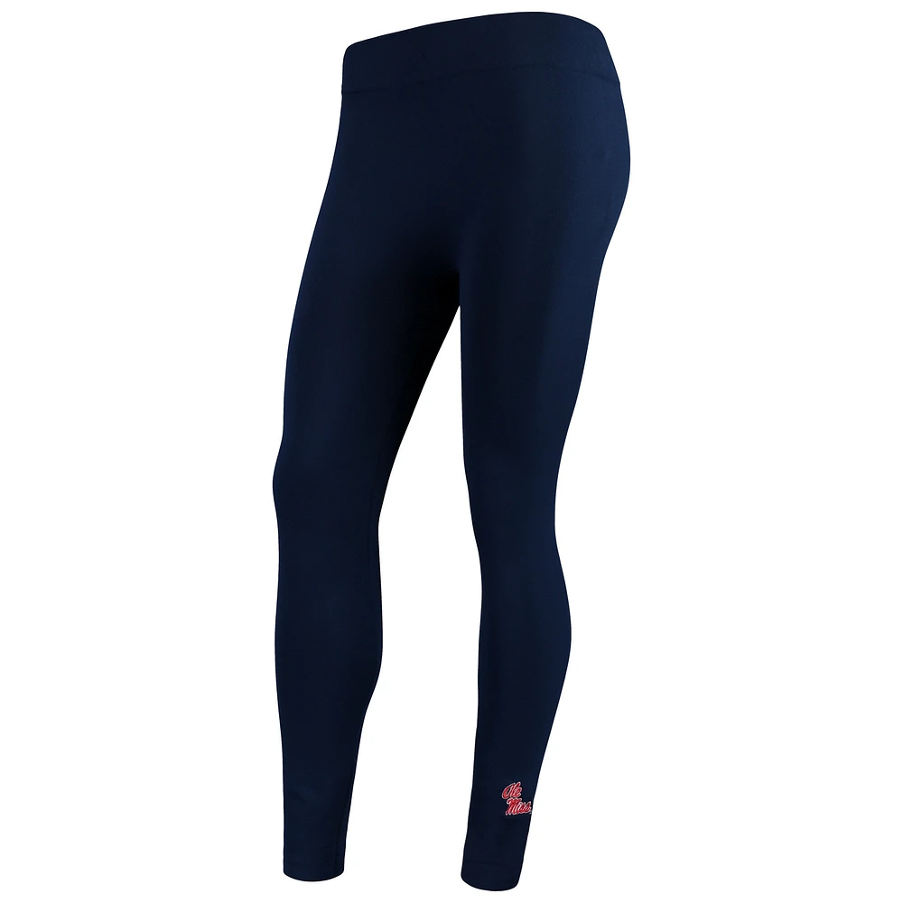 Legging en polaire Ole Miss Rebels bleu marine ZooZatz pour femme