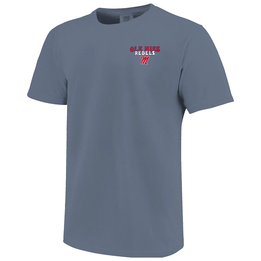 T-shirt de basket-ball aux couleurs confortables Ole Miss Rebels pour jeunes, bleu marine