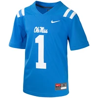 Youth Nike #1 Powder Blue Ole Miss Rebels Untouchable Football Jersey