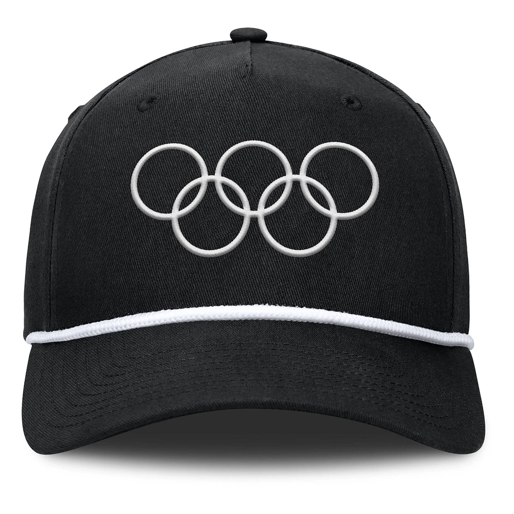 Men's Fanatics Black Olympic Games Podium A-Frame Adjustable Hat