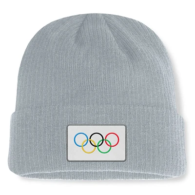 Bonnet tricoté à revers gris Jeux olympiques Fanatics pour hommes